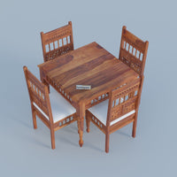 Wooden Dining Table 4 Seater Set for Dining Room