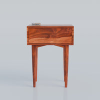 Wooden Nightstand with Drawer Storage for Bedroom