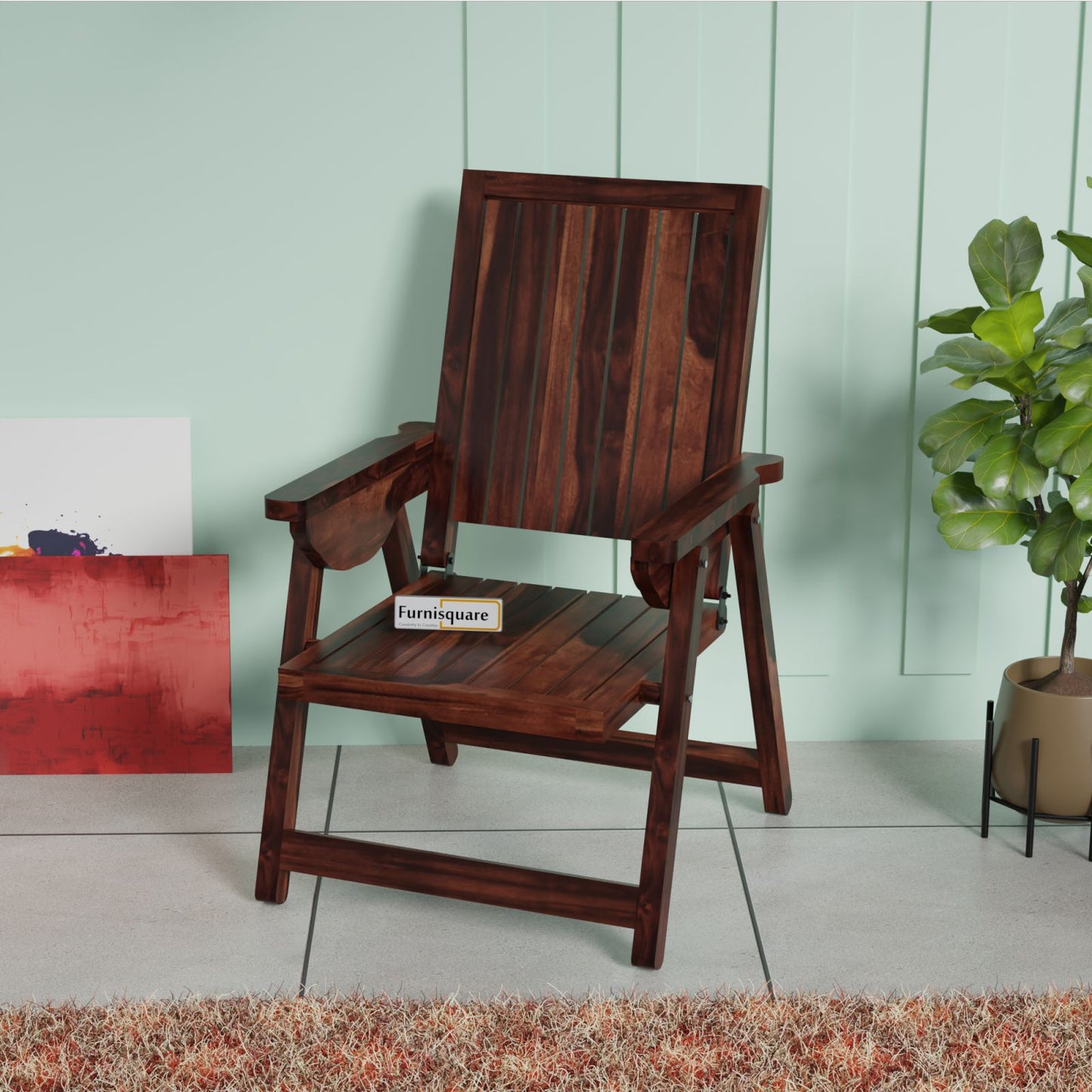Solid Wood Arm Chair for Living Room