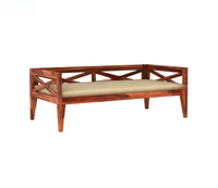 Solid Wood Divan with Mattress (Honey Finish)