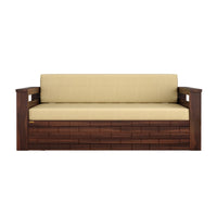Wooden 3 Seater Sofa Cum Bed for Living Room
