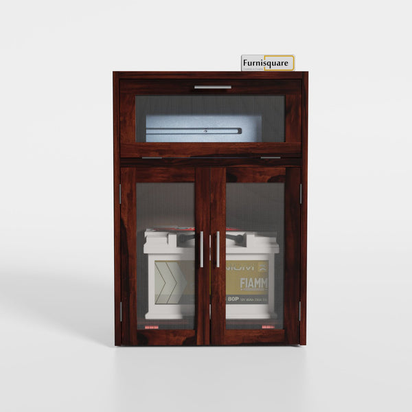 Wooden Storage Cabinet for Battery & Inverter Space - alternate