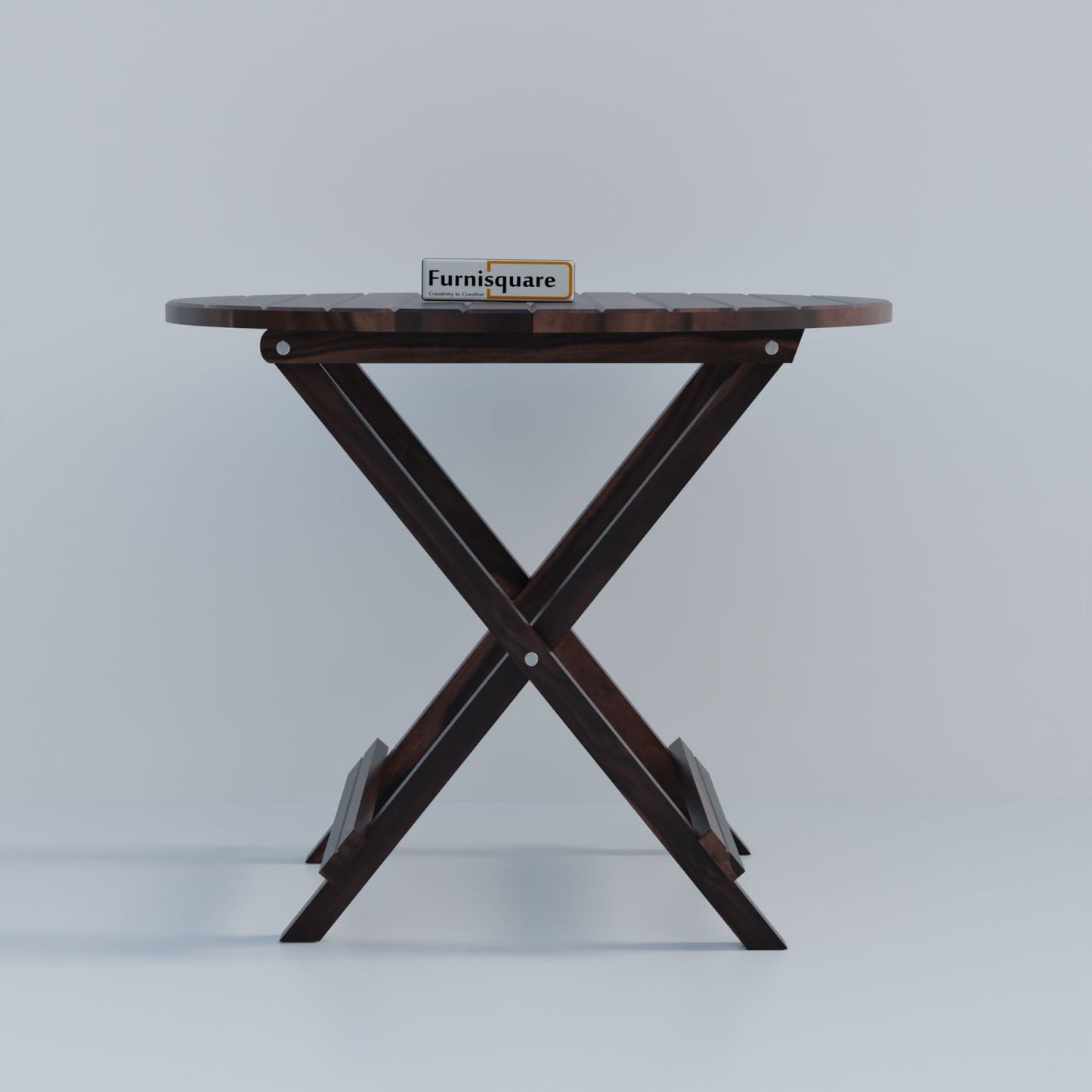 Wooden Round Folding Patio Table for Outdoor Space