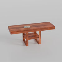 Wooden Coffee Table with Stool for Living Room