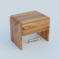Solid Wood Bed Side Table with Drawers for Bedroom