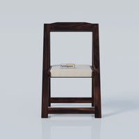 Wooden Folding Chair with Cushioned Seat for Living Room