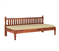 Wooden Divan with Mattress (Honey Finish)