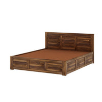 Solid Sheesham Wood King Size Bed with Hydraulic Storage
