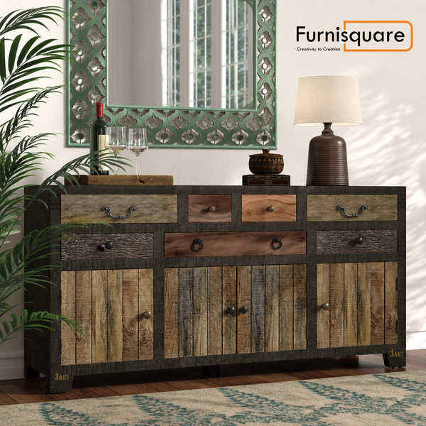 Solid Wood Sideboard Cabinet for Living Room