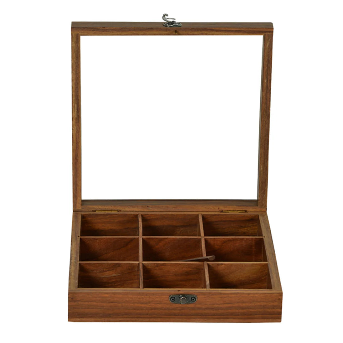 Solid Sheesham Wood Spice Box With Spoon