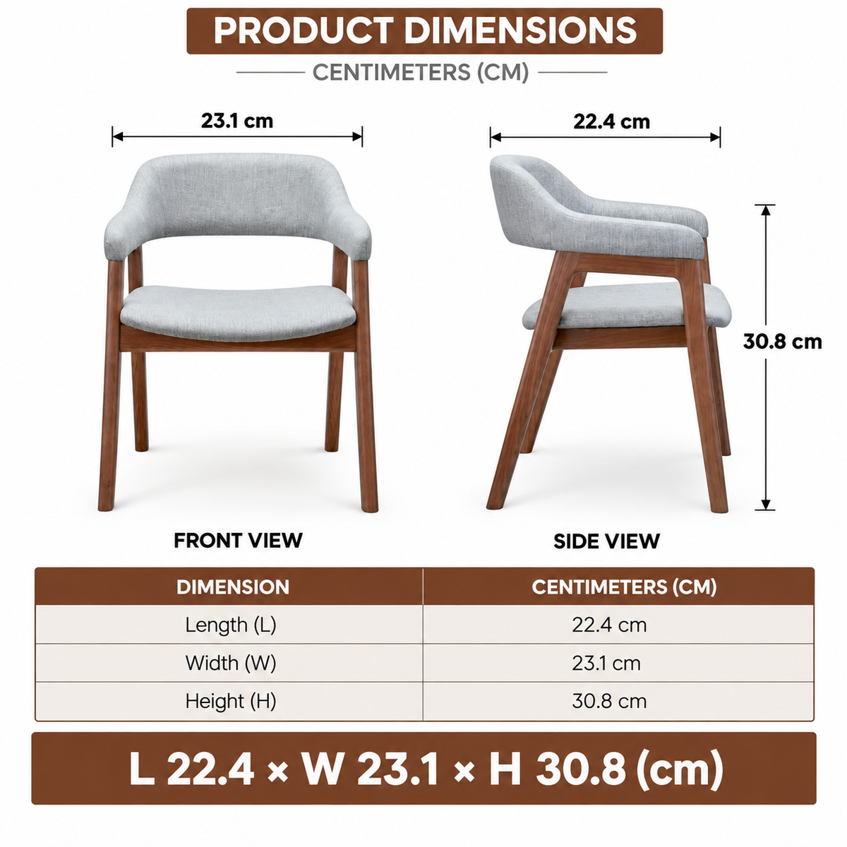 Wooden Dining Arm Chair with Cushioned Seat