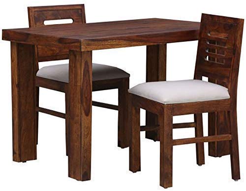 Wooden Dining Table 2 Seater for Dining Room with Cushioned Chair