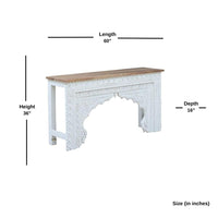 Solid Wood Antique Console Table for Living Room, Drawing Room & Office