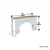 Solid Wood Antique Console Table for Living Room, Drawing Room & Office