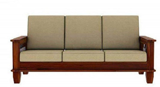 Wooden 5 Seater Sofa Set with Cushions for Living Room