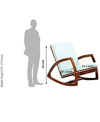 Solid Wood Rocking Arm Rest Chair for Living Room