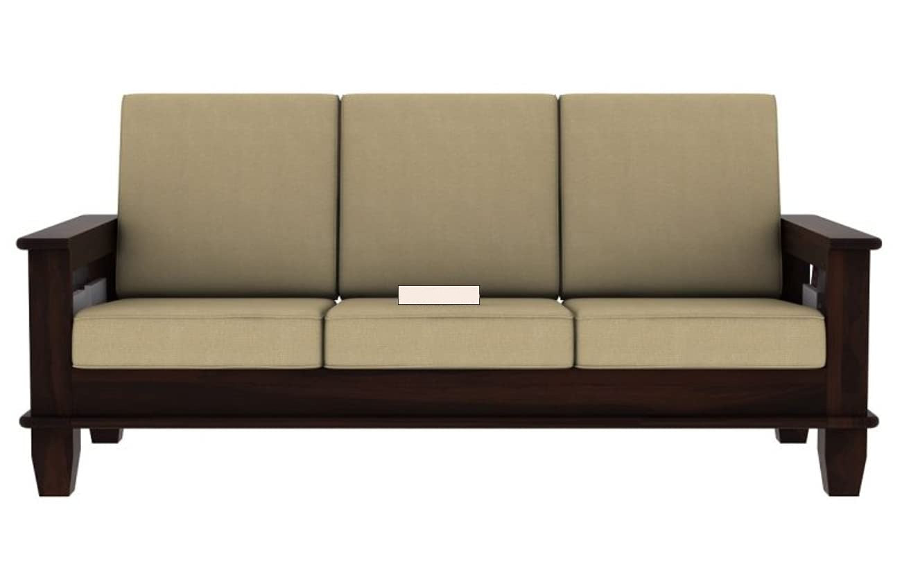 Wooden 3 Seater Sofa Set with Cushion for Living Room