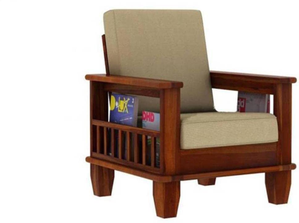 Wooden 5 Seater Sofa Set with Cushions for Living Room