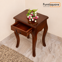 Wooden Bed Side Nightstand End Table with 1 Drawer Storage