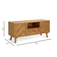 Wooden TV Cabinet for Living Room in Rustic Finish