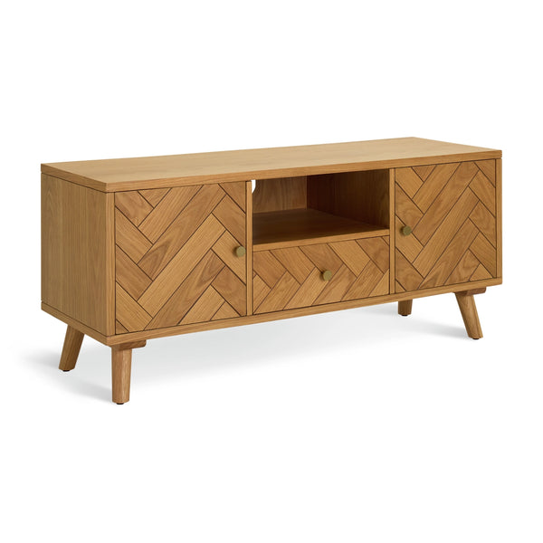 Wooden TV Cabinet for Living Room in Rustic Finish - alternate