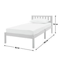 Solid Wood Single Bed with Storage Drawers