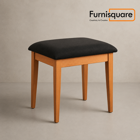 Wooden Upholstered Vanity Stool