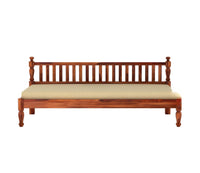 Wooden Divan with Mattress (Honey Finish)