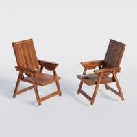 Wooden Patio Chair Set of 2 for Outdoor Space