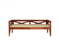 Solid Wood Divan with Mattress (Honey Finish)