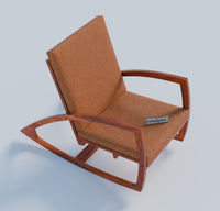 Solid Wood Rocking Arm Rest Chair for Living Room
