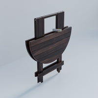 Wooden Round Folding Patio Table for Outdoor Space