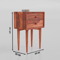Solid Wood Nightstand for Bedroom with Drawers Storage