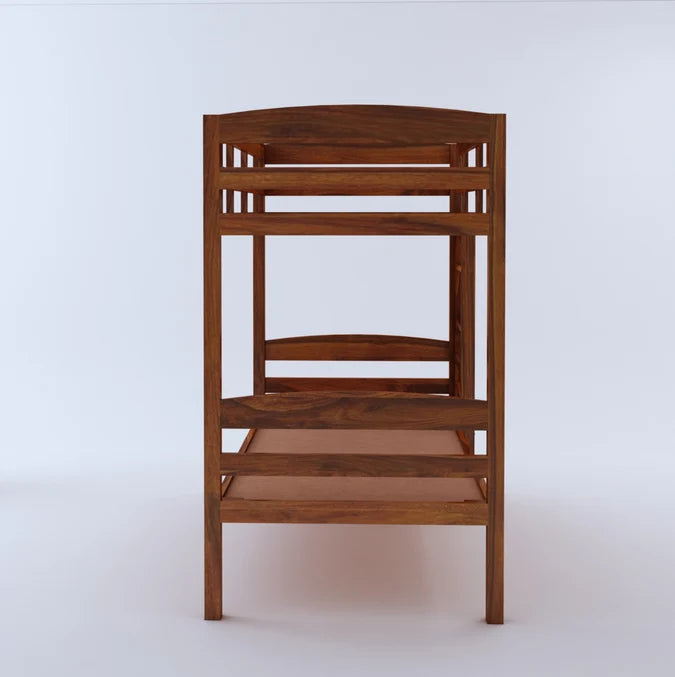 Solid Sheesham Wood Bunk Bed with Ladder