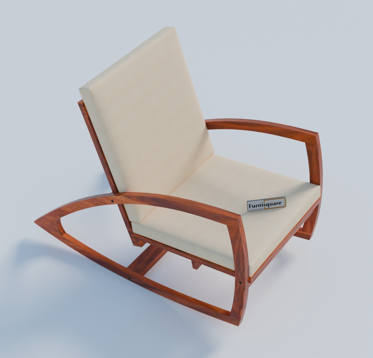 Solid Wood Rocking Arm Rest Chair for Living Room