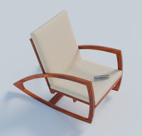 Solid Wood Rocking Arm Rest Chair for Living Room
