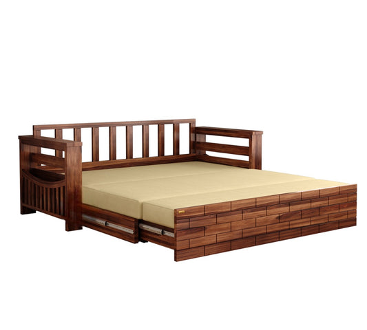 Wooden 3 Seater Sofa Cum Bed for Living Room