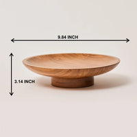 Wooden Serving Bowl Multi-Purpose Pedestal Bowl for Fruits, Snacks & Decoration