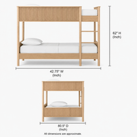 Solid Wood Bunk Bed for Kid's Bedroom