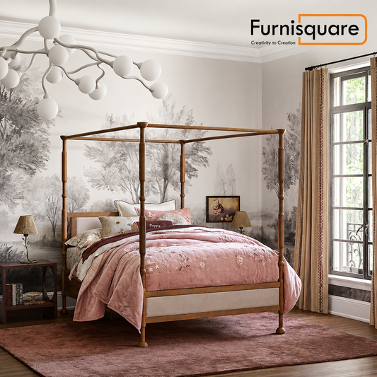 Solid Wood Poster Bed for Bedroom
