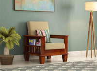 Wooden 5 Seater Sofa Set with Cushions for Living Room