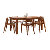 Solid Wood Dining Table 6 Seater with Chair for Dining Room