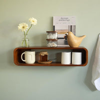 Wooden Wall Shelf for Living Room
