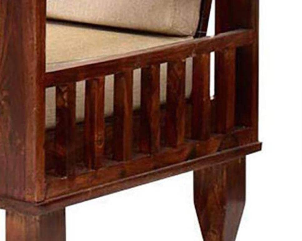 Wooden 5 Seater Sofa Set with Cushions for Living Room