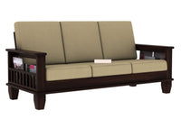 Wooden 3 Seater Sofa Set with Cushion for Living Room