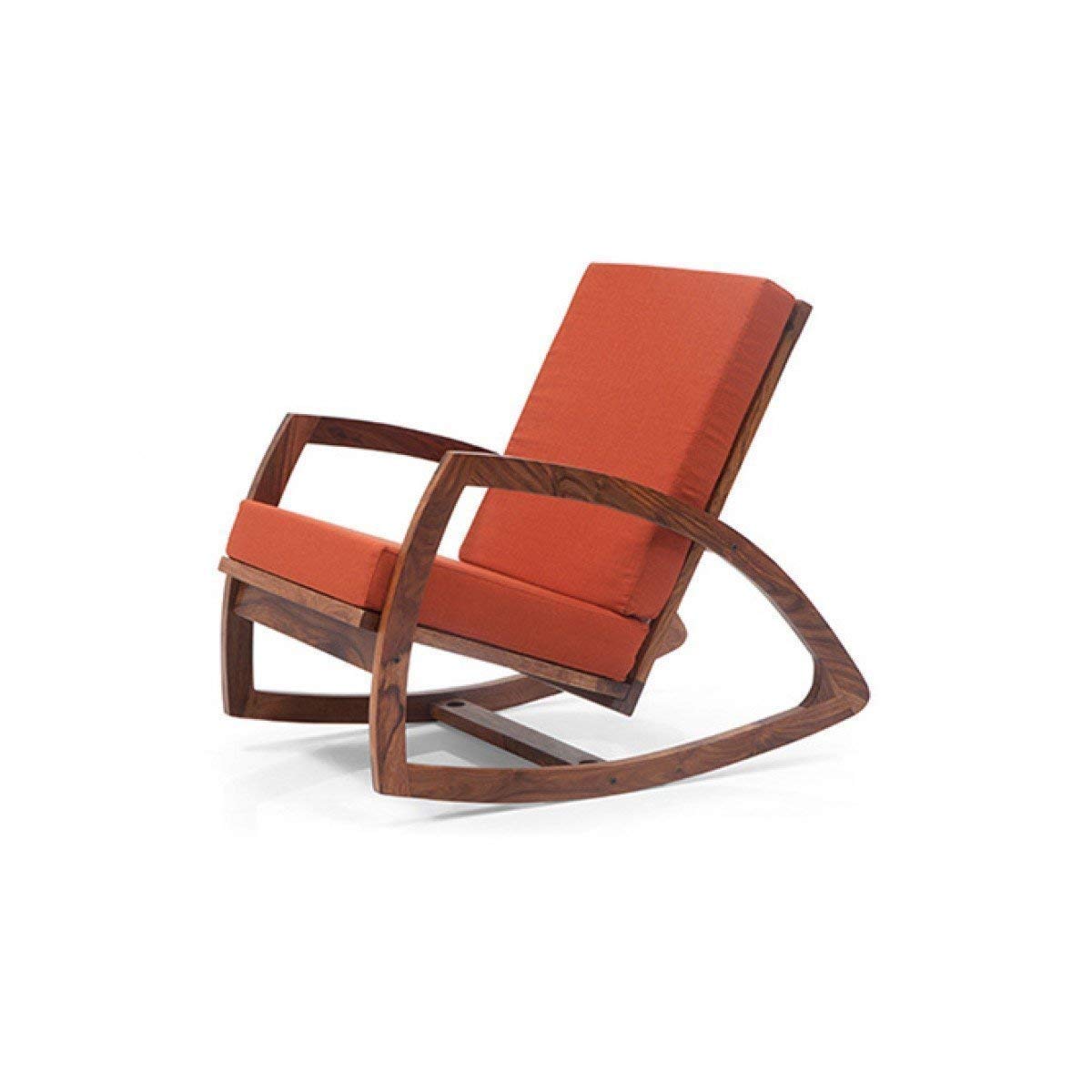 Solid Wood Rocking Arm Rest Chair for Living Room