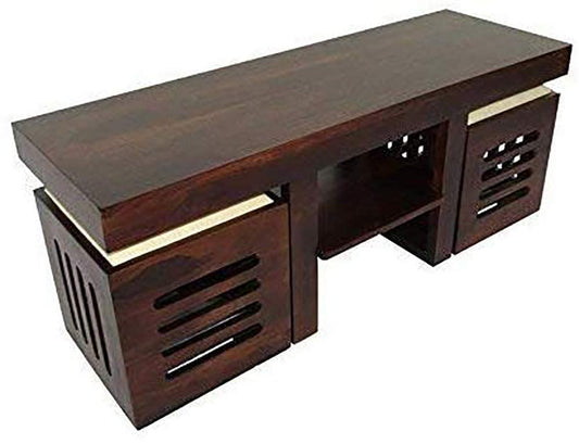 Wooden Coffee Table with 2 Stool for Living Room