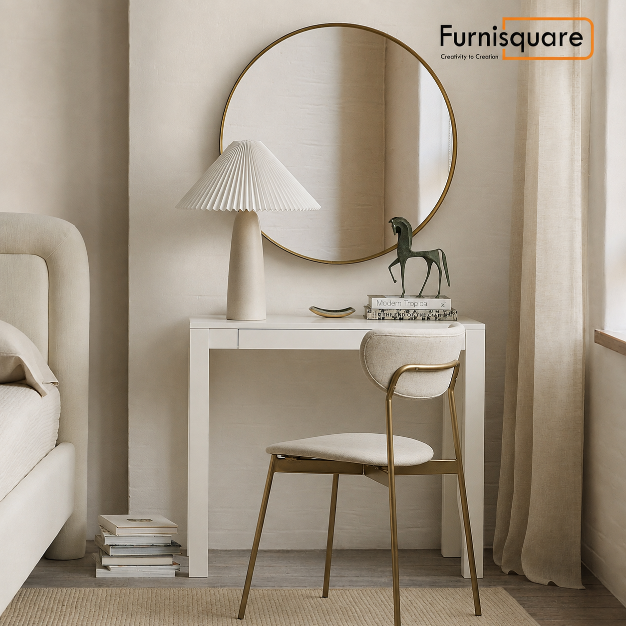 Solid Wood Dressing Table for Bedroom