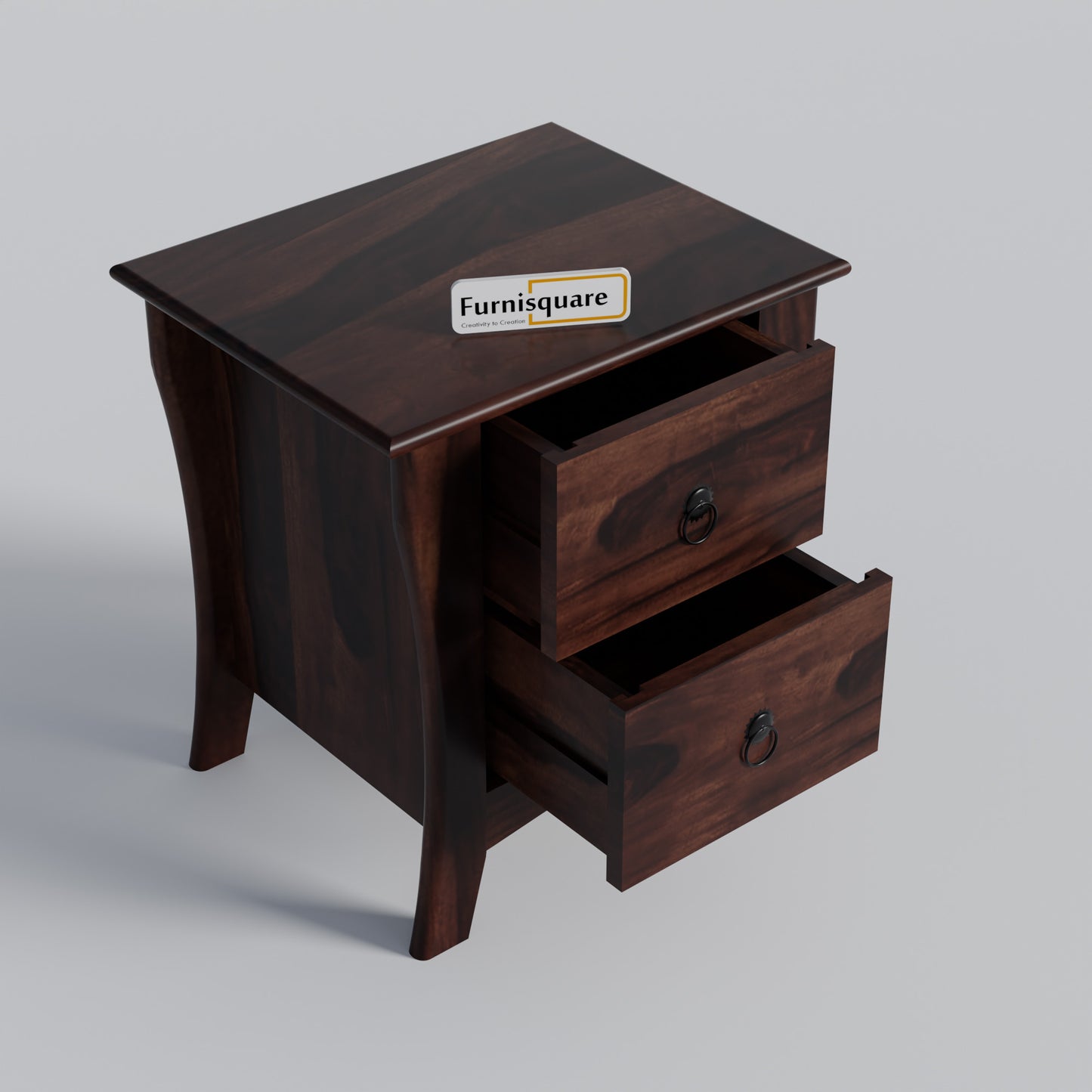 Wooden Bed Side Table with Drawers for Bedroom