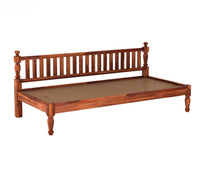 Wooden Divan with Mattress (Honey Finish)